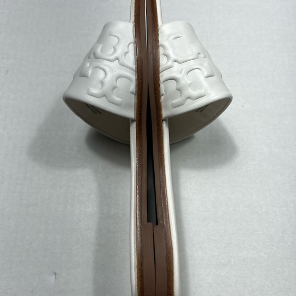 Tory Burch White Everly Slides Sandals In Size: 7.5 - Picture 7 of 7